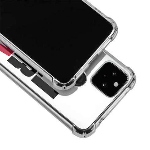 California White Block Google Pixel 5 Clear Case